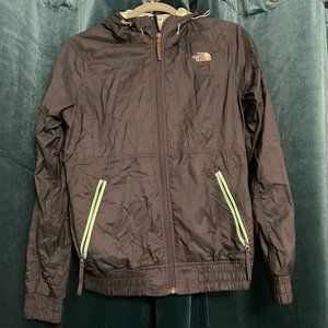 The North Face navy hooded rain jacket size M